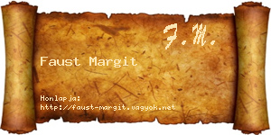 Faust Margit névjegykártya